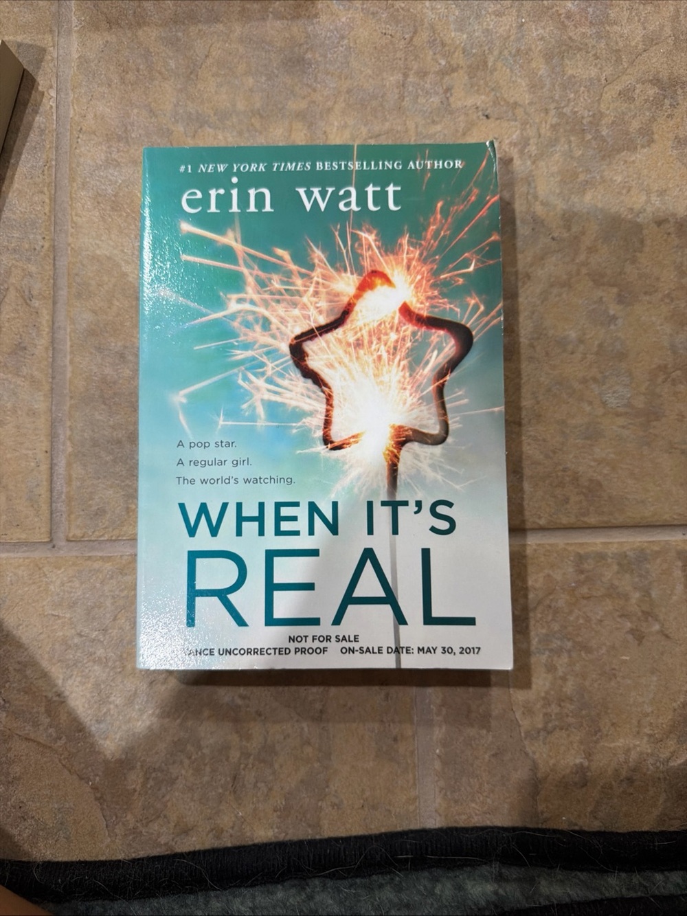 When It's Real by — Teal & White Paperback Novel